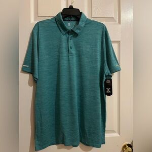 (N) Xersion teal lake polo shirt for men